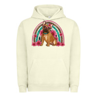 Pigment Pistachio french bulldog floral rainbow Urban Hoodie - Artiststas