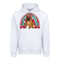 White french bulldog floral rainbow Urban Hoodie - Artiststas