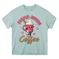 Arona mama needs coffee Heavy Core Tee - MaliasSmallBusiness