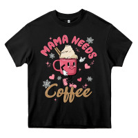 Black mama needs coffee Heavy Core Tee - MaliasSmallBusiness