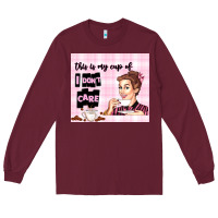 Burgundy retro housewife Long Sleeve Tee - TumblerDesignByShophia