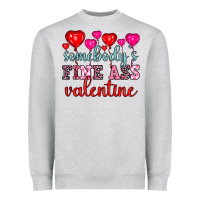 Heather Grey somebody's fine ass valentine Heavyweight Sweatshirt - OliviaCreatesArt