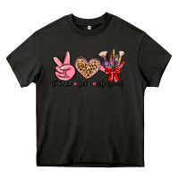 Asphalt peace love makeup Heavy Core Tee - MaliasSmallBusiness