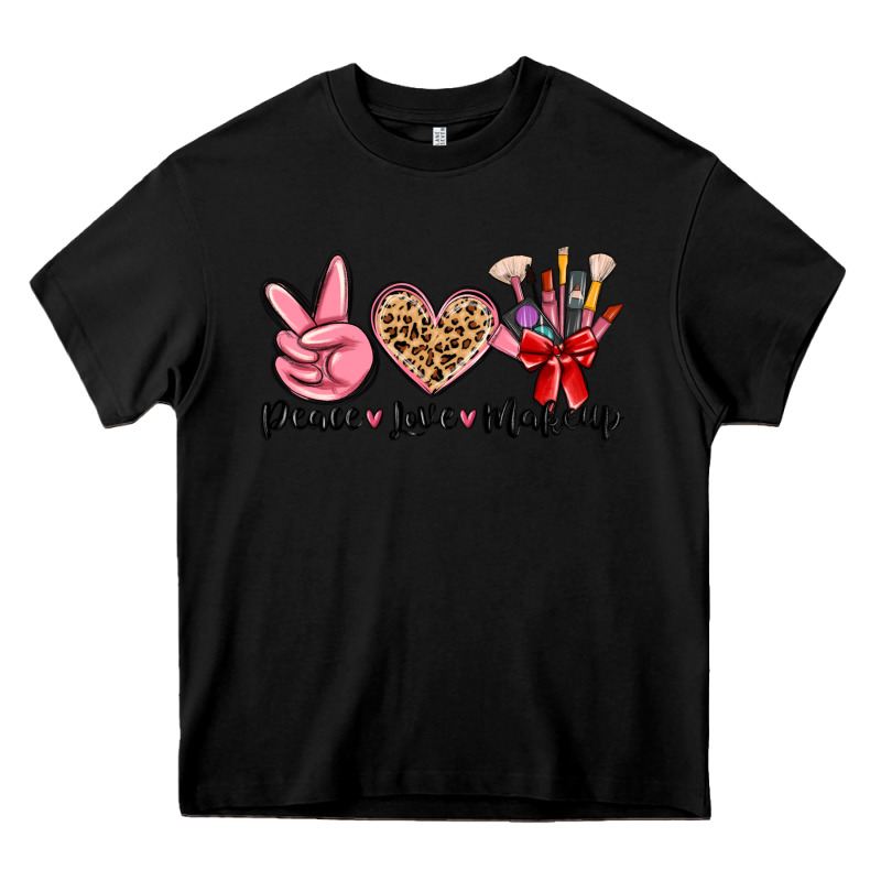 Peace Love Makeup Heavy Core Tee by MaliasSmallBusiness | Teevron