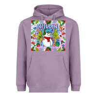 Lavender Chillin Snow Heavyweight Hoodie - CowhideDigitalArt