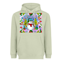 Matcha Chillin Snow Heavyweight Hoodie - CowhideDigitalArt