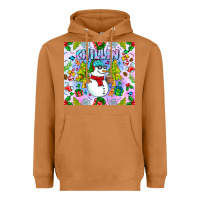 Meerkat Chillin Snow Heavyweight Hoodie - CowhideDigitalArt