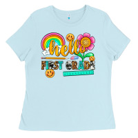 Baby Blue hello first grade Ladies Tee - NancyCooperArtShop