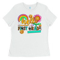 White hello first grade Ladies Tee - NancyCooperArtShop