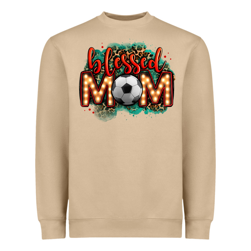 Blessed Soccer Mom Lightbulb Letters Heavyweight Sweatshirt by OliviaCreatesArt | Teevron