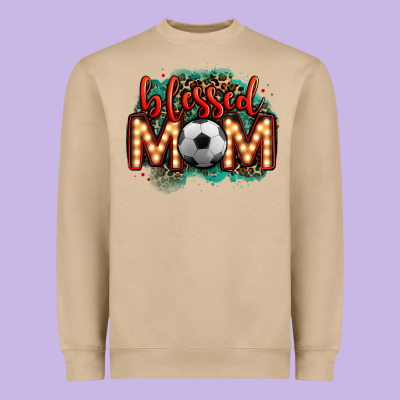 Blessed Soccer Mom Lightbulb Letters Heavyweight Sweatshirt Designed By Oliviacreatesart