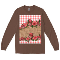 Chestnut valentines day burlap background Long Sleeve Tee - Jasminsmagicworld