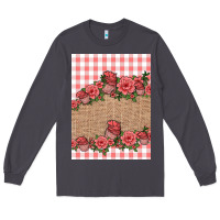 Smoke valentines day burlap background Long Sleeve Tee - Jasminsmagicworld