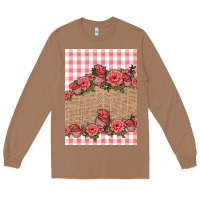 Toasted Coconut valentines day burlap background Long Sleeve Tee - Jasminsmagicworld