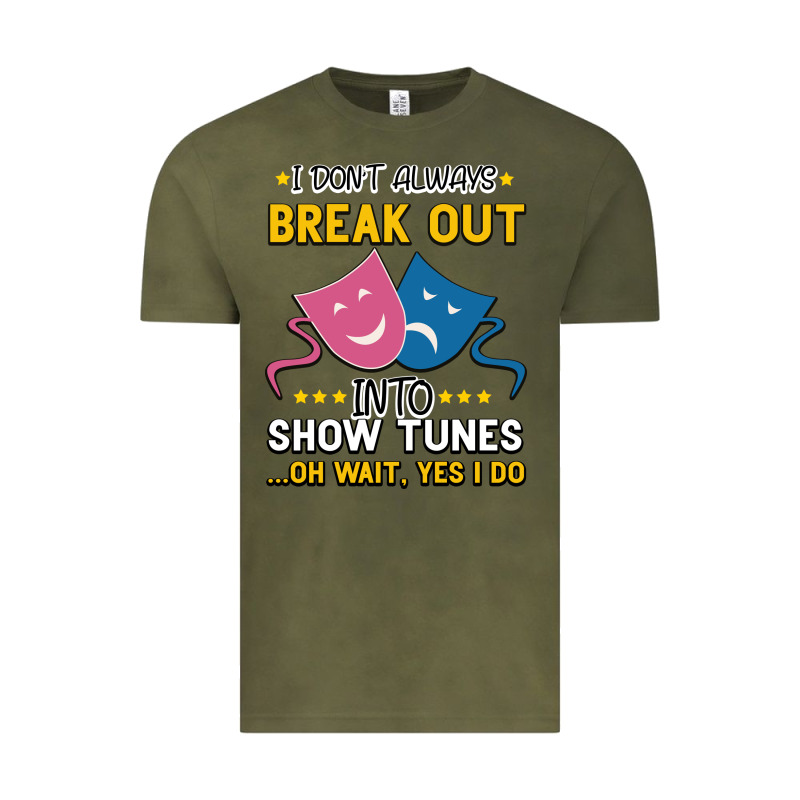 My Brain Is 95% Show Tunes. Funny Theatre Gift. Vintage Tee by Bettercallsaul | Teevron