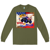 Army Green red white & boom Long Sleeve Tee - TumblerDesignByShophia