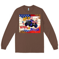 Chestnut red white & boom Long Sleeve Tee - TumblerDesignByShophia