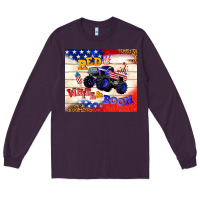Plum red white & boom Long Sleeve Tee - TumblerDesignByShophia