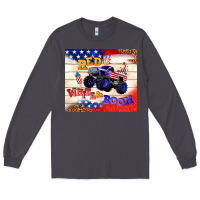 Smoke red white & boom Long Sleeve Tee - TumblerDesignByShophia
