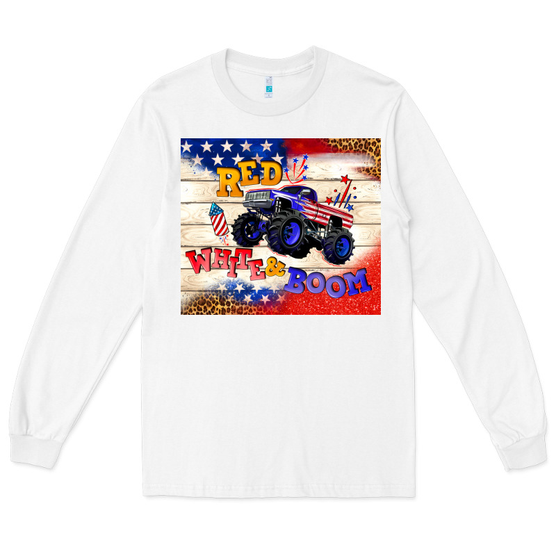Red White & Boom Long Sleeve Tee by TumblerDesignByShophia | Teevron