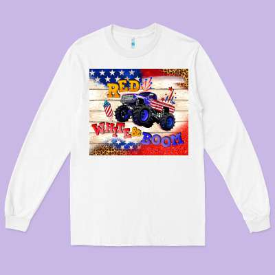 Red White & Boom Long Sleeve Tee Designed By Tumblerdesignbyshophia