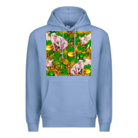 Colony Blue St. Patrick's Day Pig And Candy Pot Of Gold Premium Hoodie - FaDigitalArtStudio