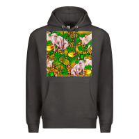 Smoke St. Patrick's Day Pig And Candy Pot Of Gold Premium Hoodie - FaDigitalArtStudio