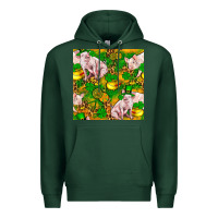 Sports Green St. Patrick's Day Pig And Candy Pot Of Gold Premium Hoodie - FaDigitalArtStudio