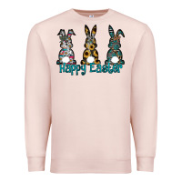 Pale Pink Happy Easter Premium Sweatshirt - CowhideDigitalArt