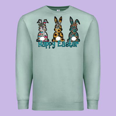 Happy Easter Premium Sweatshirt Designed By Cowhidedigitalart