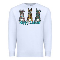 White Happy Easter Premium Sweatshirt - CowhideDigitalArt