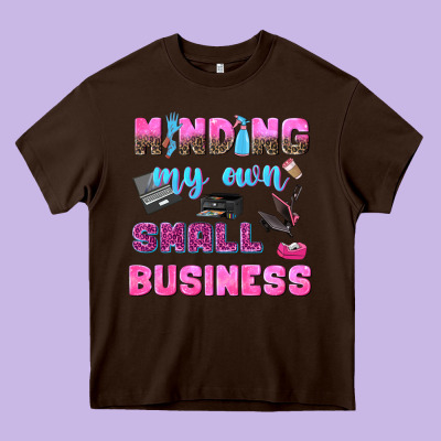 Mind My Own Small Business Heavy Core Tee Designed By Nancycooperartshop