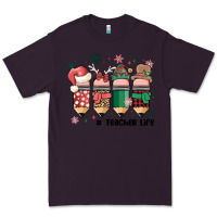 Plum teacher christmas Premium Tee - MaliasSmallBusiness
