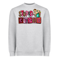 Heather Grey stupid cupid with cupid olivia Heavyweight Sweatshirt - OliviaCreatesArt