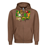 Chestnut one lucky teacher Zipper Hoodie - FaDigitalArtStudio
