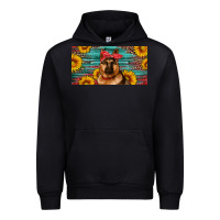 Black german shepherd with sunflowers license plate Urban Hoodie - Artiststas