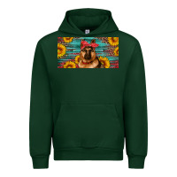 Forest Green german shepherd with sunflowers license plate Urban Hoodie - Artiststas
