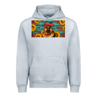 Heather Grey german shepherd with sunflowers license plate Urban Hoodie - Artiststas