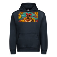 Navy german shepherd with sunflowers license plate Urban Hoodie - Artiststas