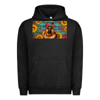 Pigment Black german shepherd with sunflowers license plate Urban Hoodie - Artiststas