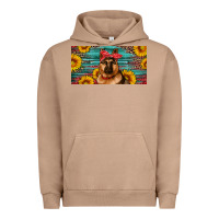 Pigment Burro german shepherd with sunflowers license plate Urban Hoodie - Artiststas