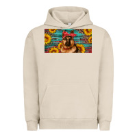 Pigment French Oak german shepherd with sunflowers license plate Urban Hoodie - Artiststas