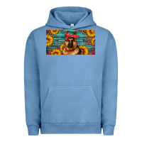 Pigment Pebble Blue german shepherd with sunflowers license plate Urban Hoodie - Artiststas