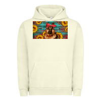 Pigment Pistachio german shepherd with sunflowers license plate Urban Hoodie - Artiststas