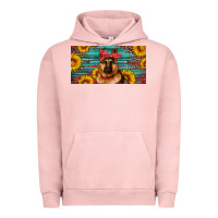Pigment Salmon german shepherd with sunflowers license plate Urban Hoodie - Artiststas