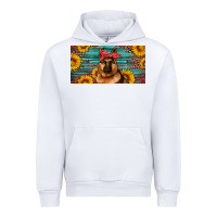White german shepherd with sunflowers license plate Urban Hoodie - Artiststas