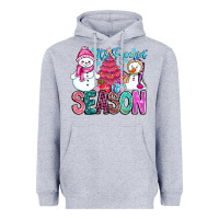 Heather Grey It's Freezin Season Heavyweight Hoodie - CowhideDigitalArt