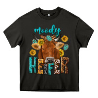 Asphalt moody cow Heavy Core Tee - NancyCooperArtShop