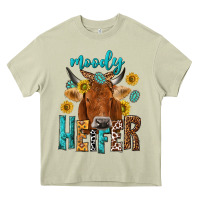 Mossy moody cow Heavy Core Tee - NancyCooperArtShop