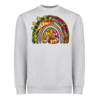 Heather Grey mardi gras rainbow Heavyweight Sweatshirt - OliviaCreatesArt